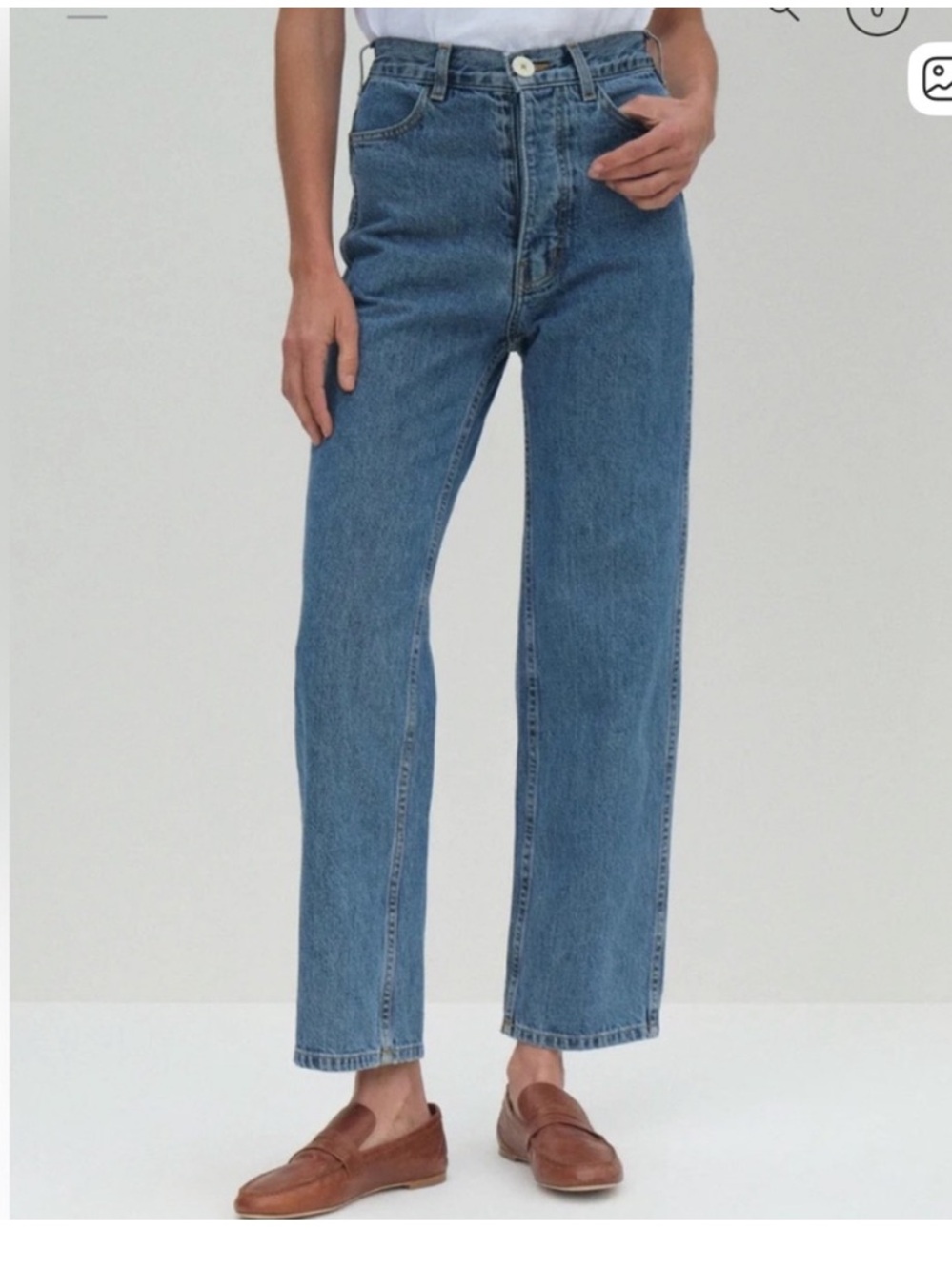 Jesse Kamm Cowboy Blue High-Rise Straight Jeans